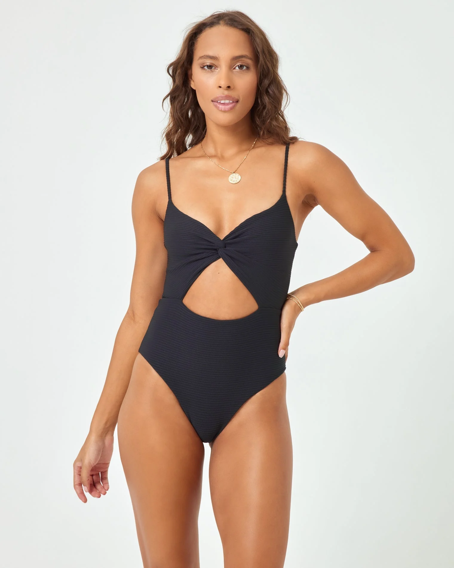 Eco Chic Repreve® Kyslee One Piece Swimsuit - Black - Image 3