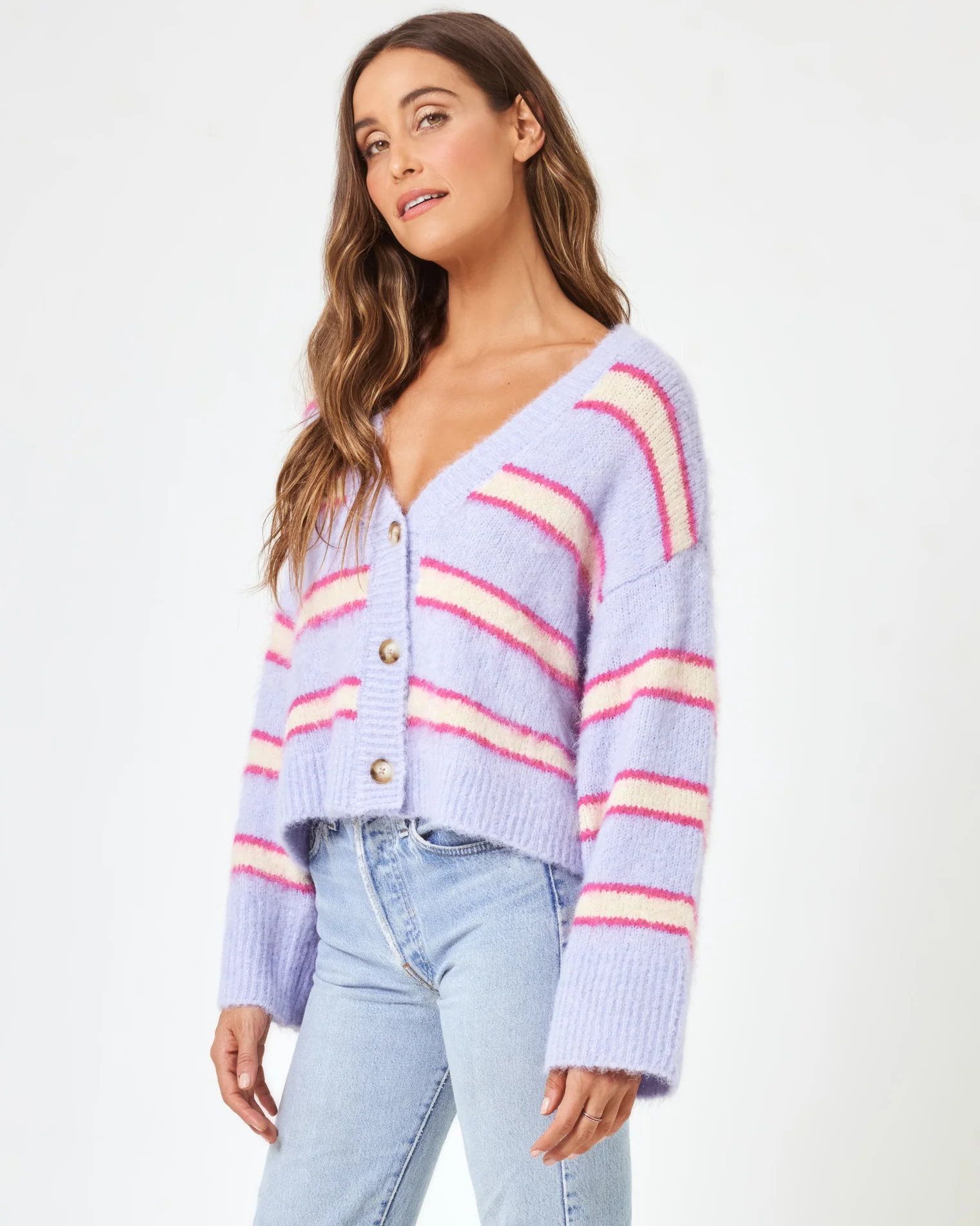 Montauk Cardigan - Sandy Dune Stripe - Image 3